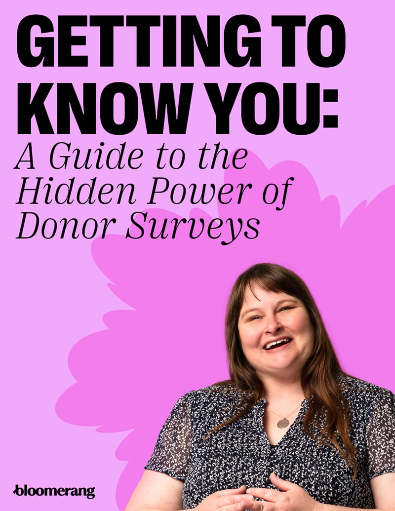 A guide to the hidden power of donor surveys ebook cover