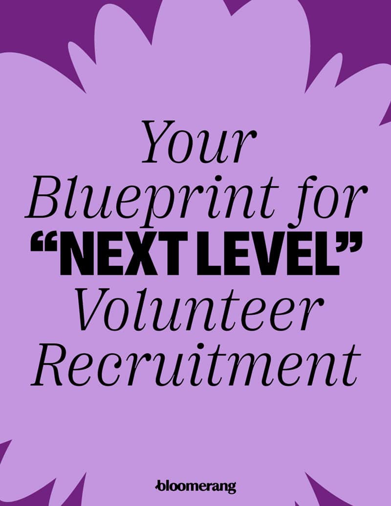 Your blueprint for next level volunteer recruitment ebook cover